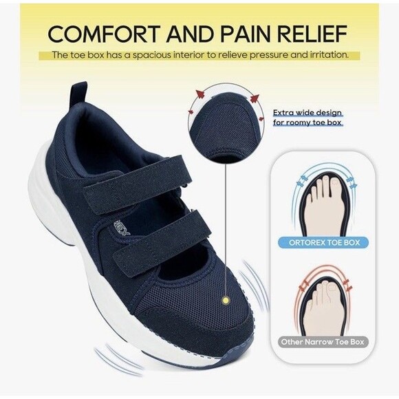 ORTOREX Women's Orthopedic Arch Support Sandals Diabetic Walking Shoes Size 9 - Picture 8 of 16